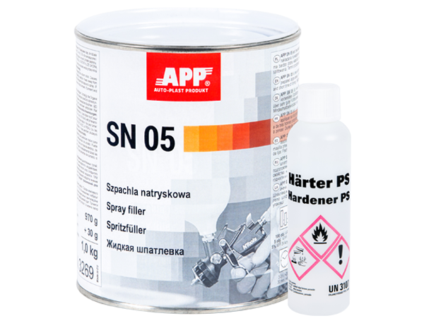 APP SN 05 - Spritzspachtel mit Härter, 1,00 kg Dose